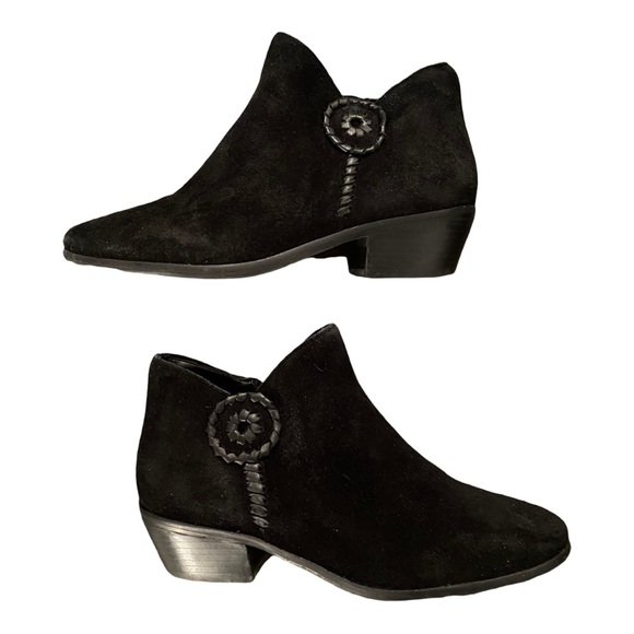 Jack Rogers PEYTON Black Ankle Suede Boots - Picture 1 of 5